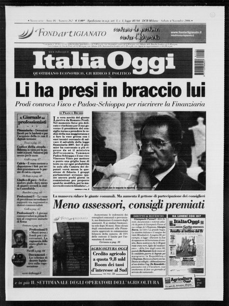 Italia oggi : quotidiano di economia finanza e politica